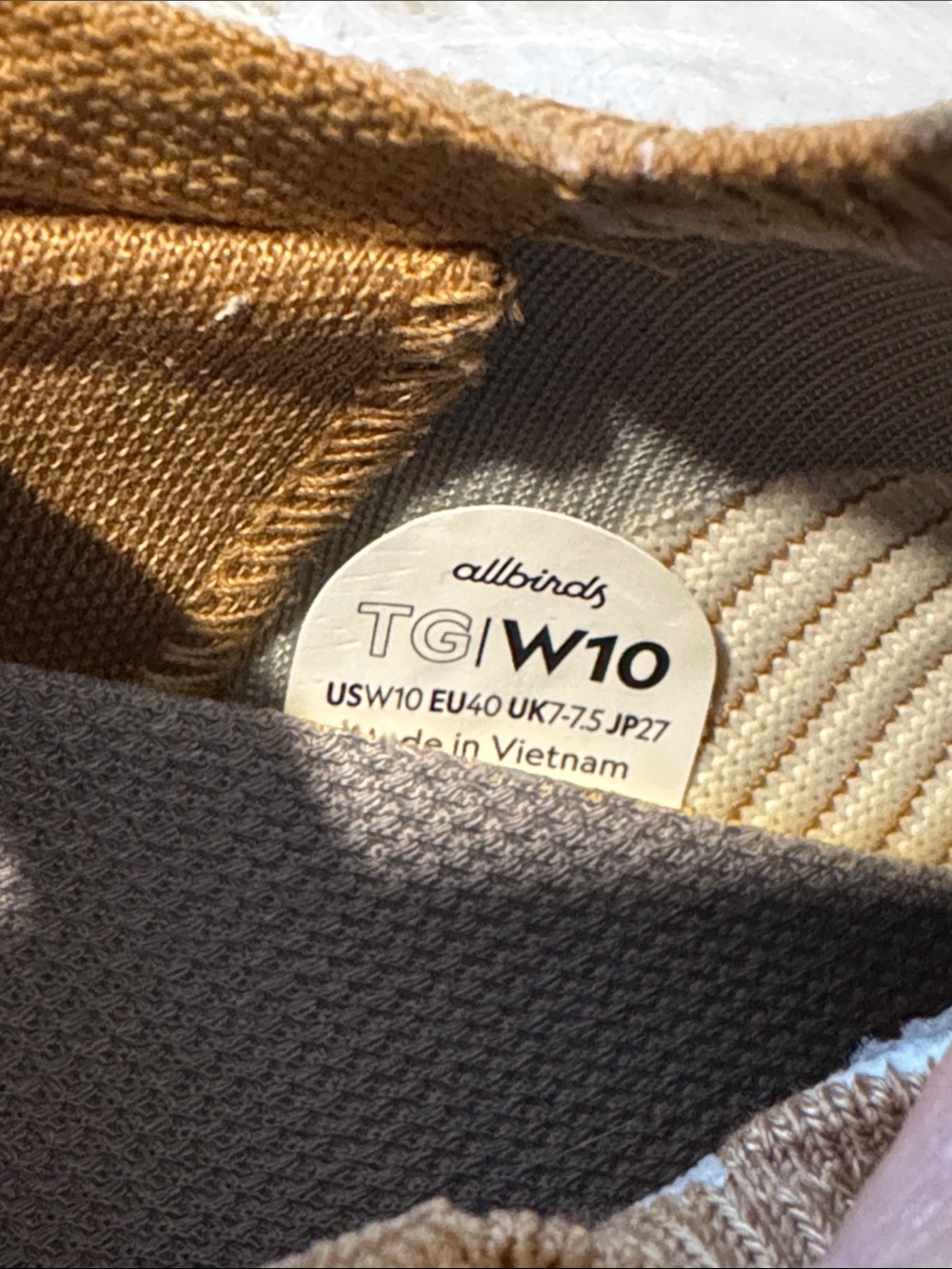 allbirds Women's Tree Glider Sneakers Tan size 10 - Picture 9 of 11